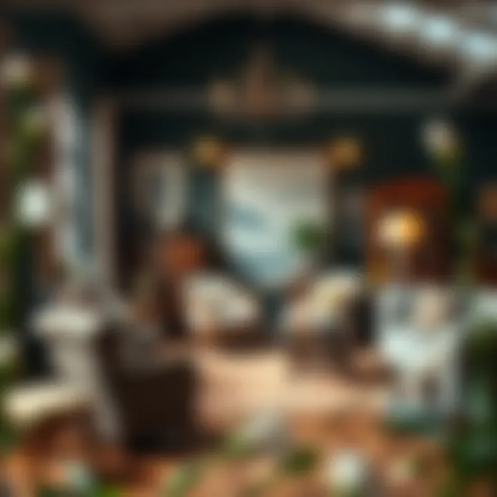 Elegant vintage furniture arrangement in a cozy living space