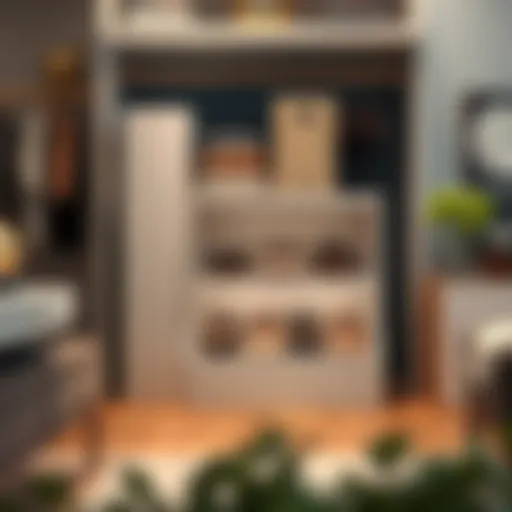 Elegant shoe box organizer showcasing clear design