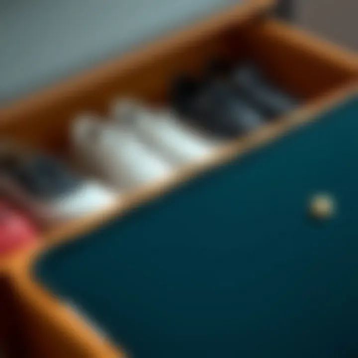 Various shoe box materials and textures for organizers