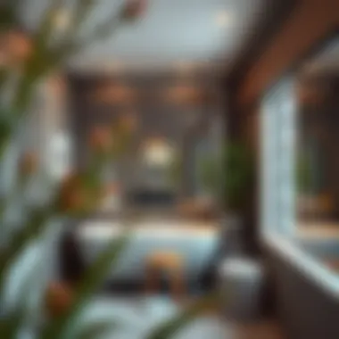 Elegant short tension shower rod in a modern bathroom setting