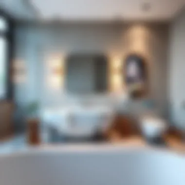 Elegant modern bathroom with minimalist design elements