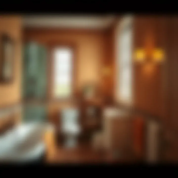 Traditional bathroom featuring classic fixtures and warm colors