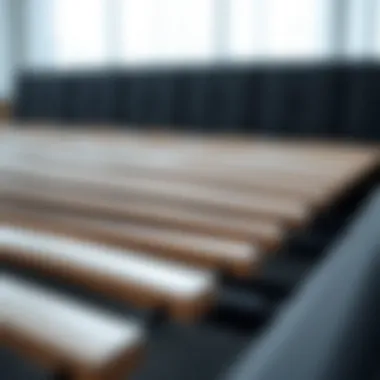 Detailed view of Sleep Number bed slats showcasing their structure