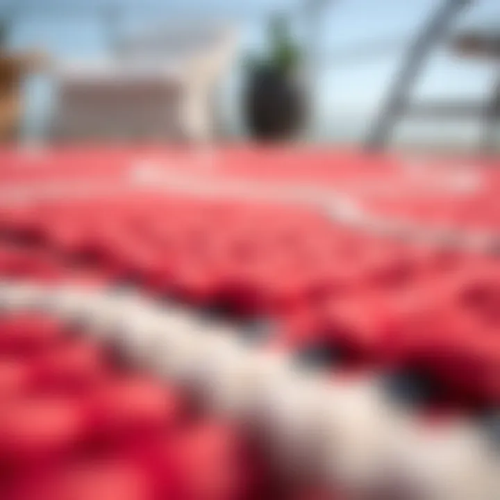 Close-up of the texture of a durable outdoor rug