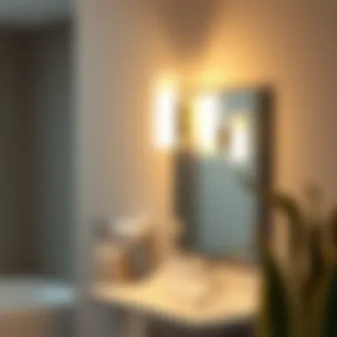 Stylish LED wall fixture providing ambient light