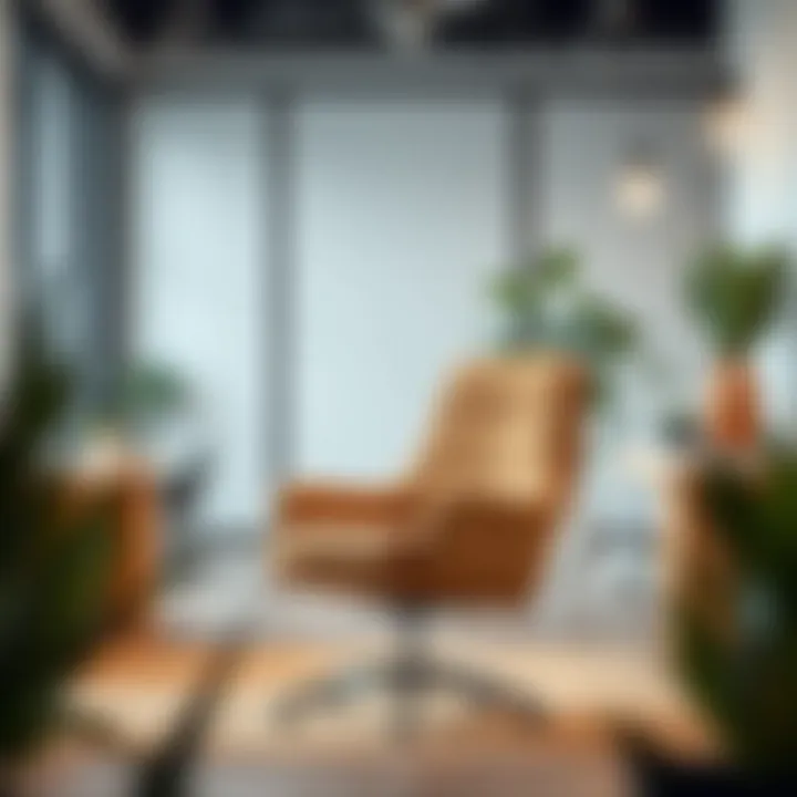 Tan office chair in a contemporary office setting
