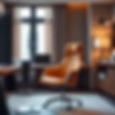 Elegant tan office chair in a sleek workspace