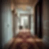 Elegant carpet runner enhancing hallway decor