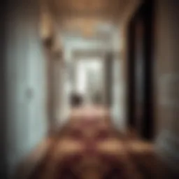 Elegant carpet runner enhancing hallway decor