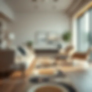 Stylish carpet runner in a modern living room