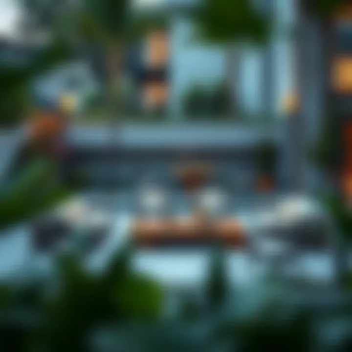 Elegant sactional outdoor furniture arrangement