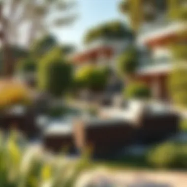 Outdoor furniture blending with natural surroundings