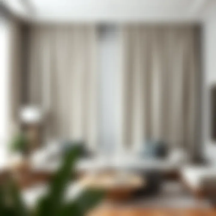 Elegant linen curtains in a modern living room setting