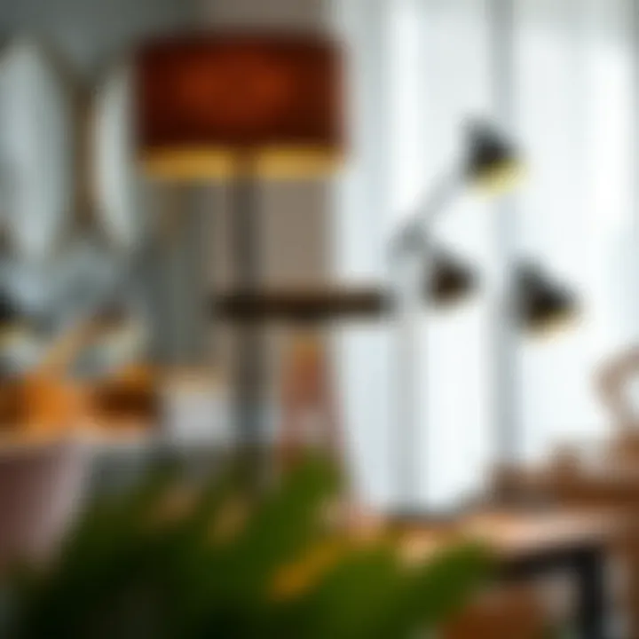 Variety of extra tall desk lamps showcasing different design aesthetics