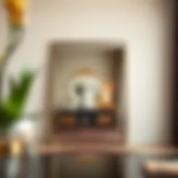 Luxurious floor size mirror reflecting modern decor