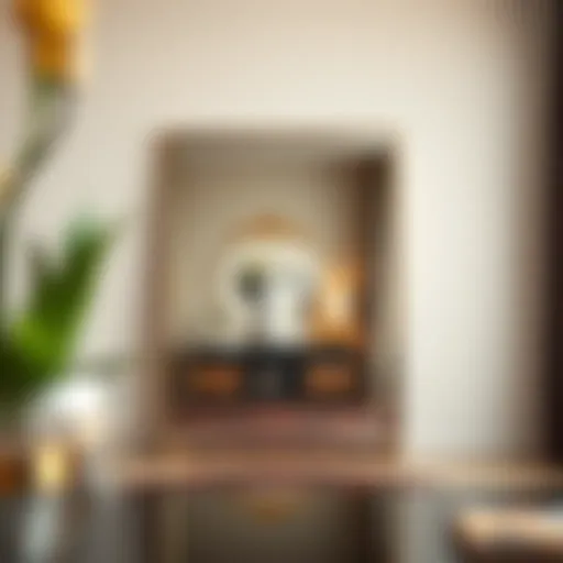 Luxurious floor size mirror reflecting modern decor