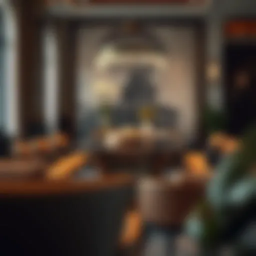 Elegant high top dining table set with luxurious seating