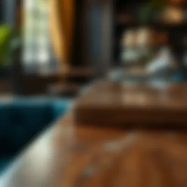 Detailed View of High Top Table Materials Close-up of high top dining table materials and finishes