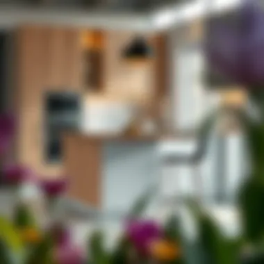 Contemporary High Top Table in Kitchen Stylish high top table in a modern kitchen setting