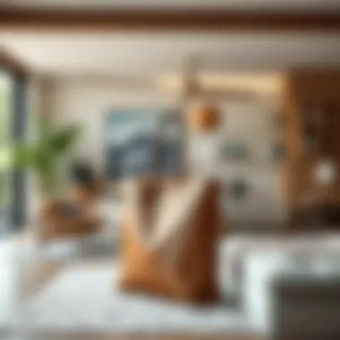 Long skinny tote in a modern living space