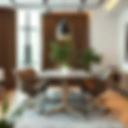 Elegant meeting chair design in a modern office environment