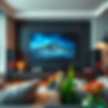 Stylish multimedia setup with advanced technology