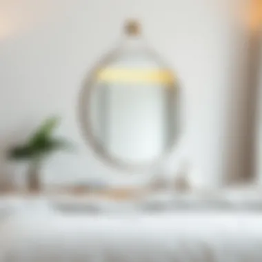 Elegant swivel mount mirror in a modern bedroom