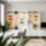 Elegant white desk bookcase in a modern office setting