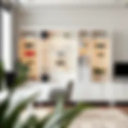 Elegant white desk bookcase in a modern office setting