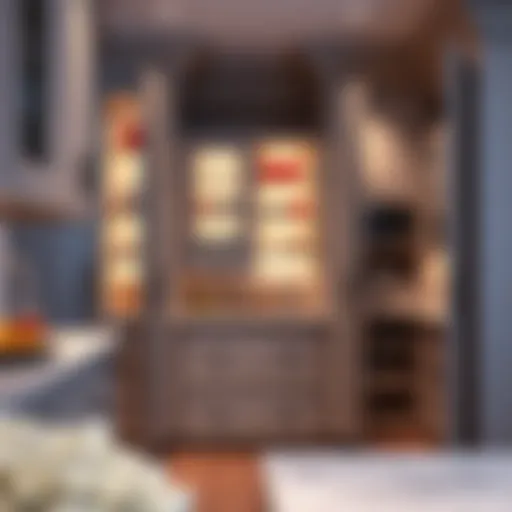 Luxurious kitchen pantry showcasing elegance