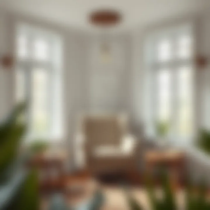 Elegant armchair placed in a serene reading nook