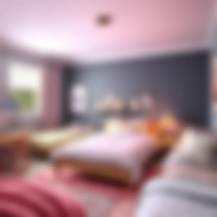 Cozy youth bedroom featuring multiple styles of beds