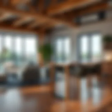 Modern furniture design featuring wooden bar legs