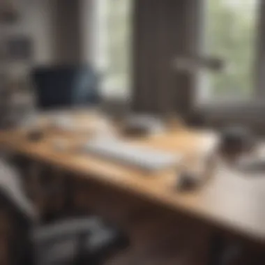 Stylish desk design showcasing ergonomic features