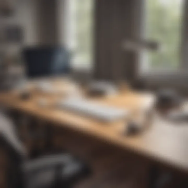 Stylish desk design showcasing ergonomic features