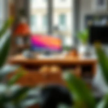 Versatile skinny drawer organizer in a workspace