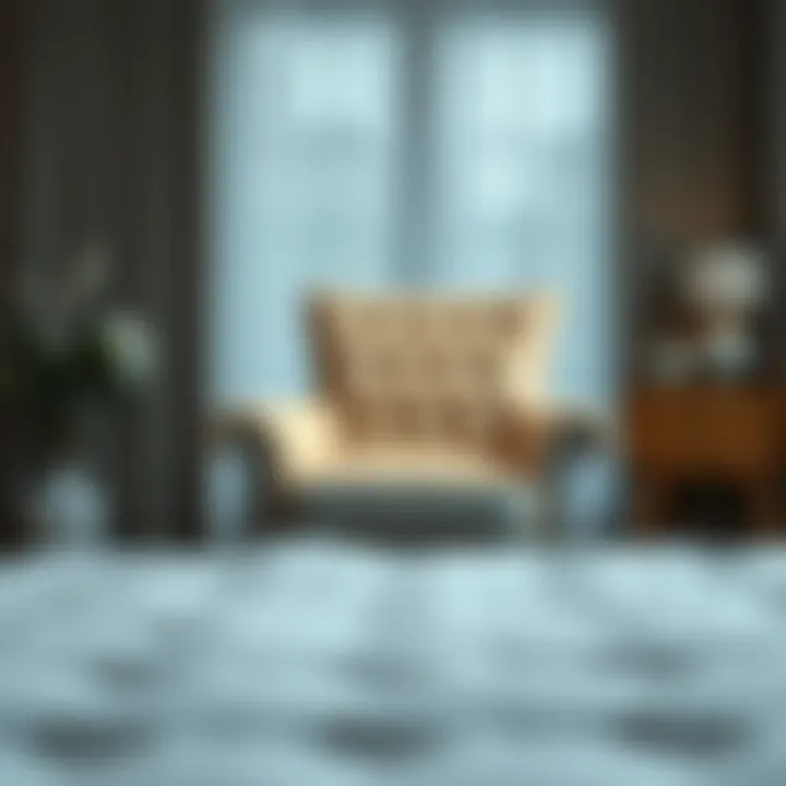 Cozy upholstered chair in a serene bedroom setting