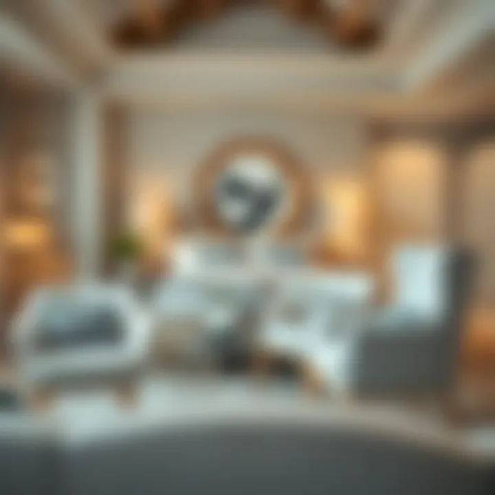 Stylish arrangement of upholstered chairs enhancing bedroom aesthetics