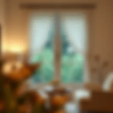 Stylish window cotton installation complimenting interior decor