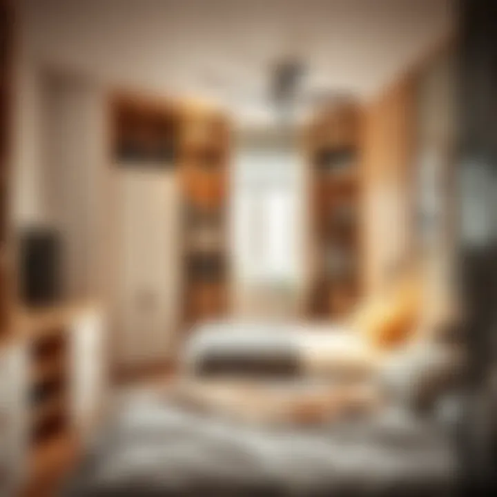 Organized bedroom with clever storage solutions