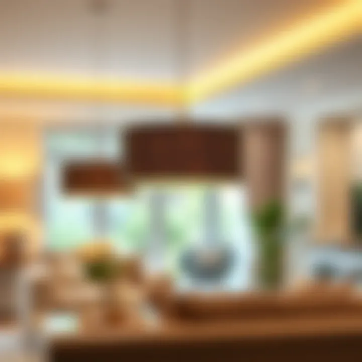 Elegant indoor waterproof lamp shades enhancing living room ambiance