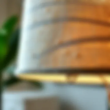 Close-up of a waterproof lamp shade's unique texture and material